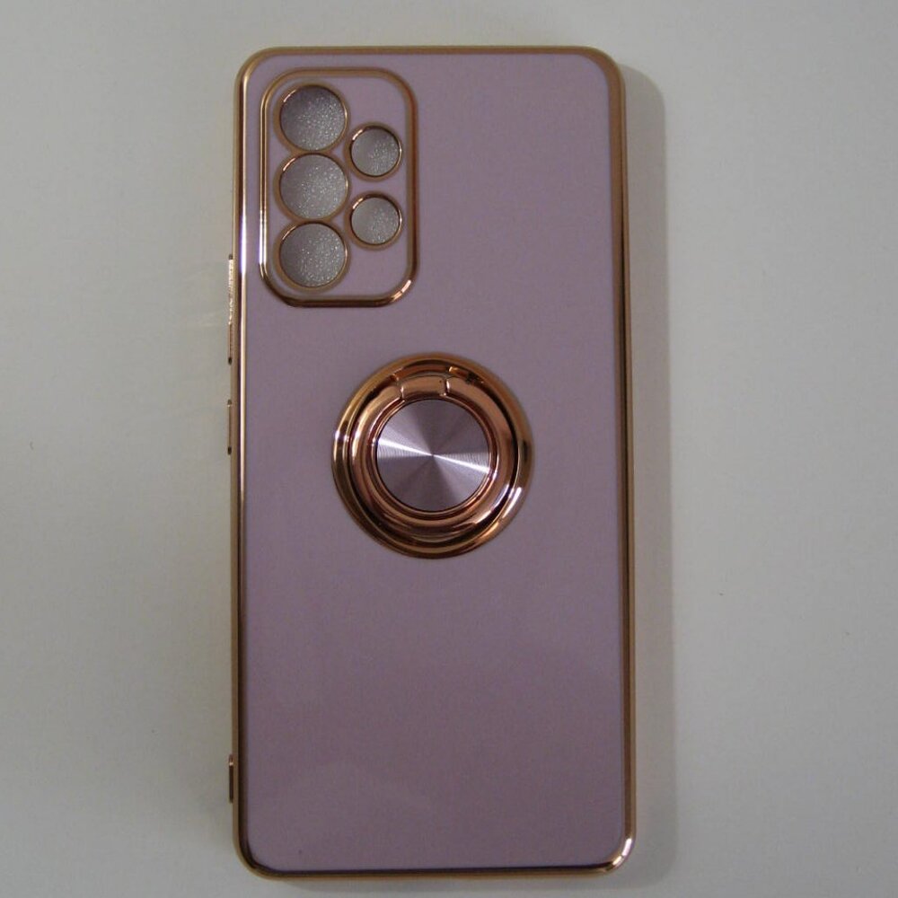 Samsung A53 5G TPU Case w/Ring & Metallic Plating